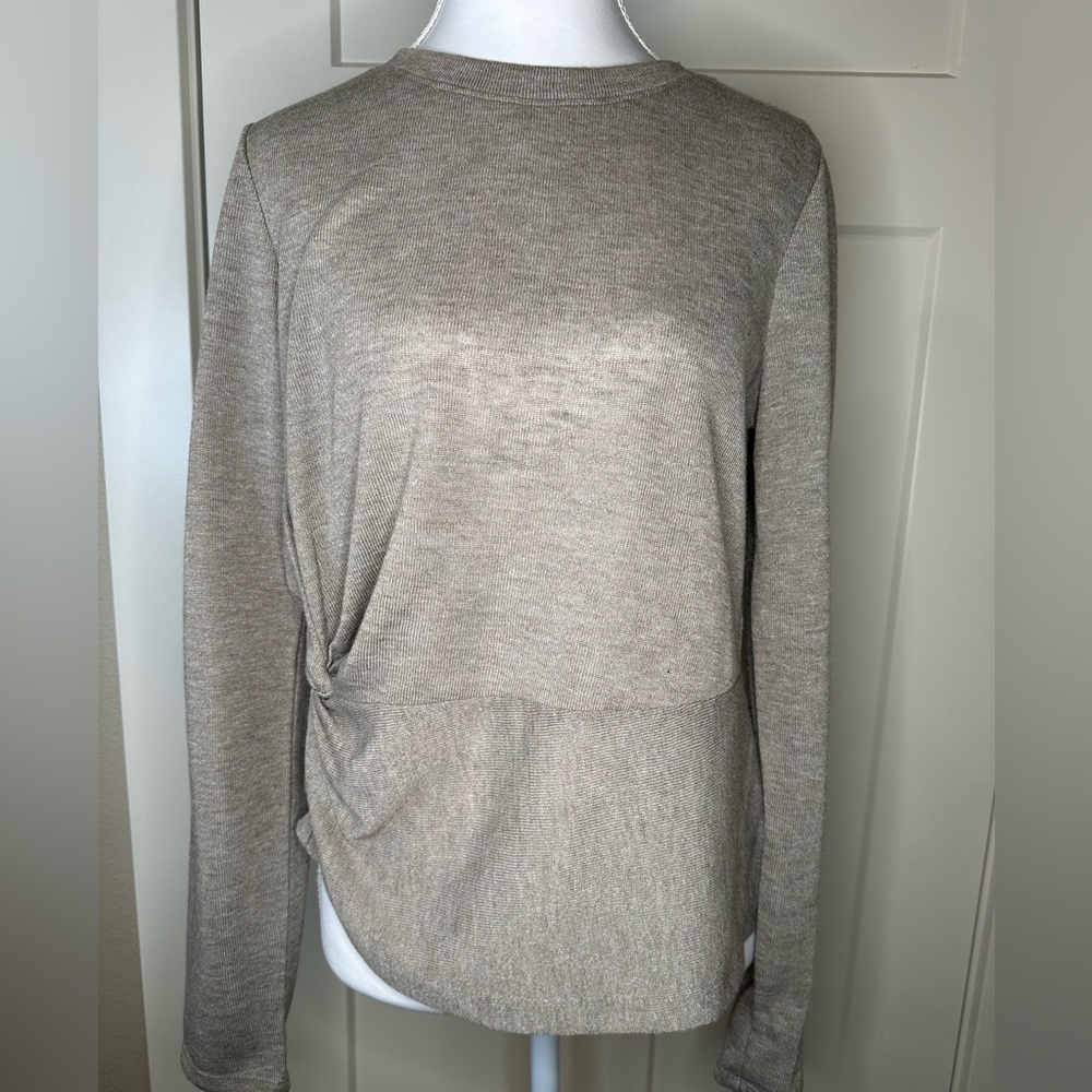 Sanctuary Womens Taupe/Beige Twist Waist‎ Long Sleeve New w/ Tags Size Small